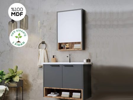 kupatilo antracit mdf drvni dezen ogledalo i lavabo 1a