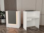 pult sa led rasvetom belo antracit mdf 3a